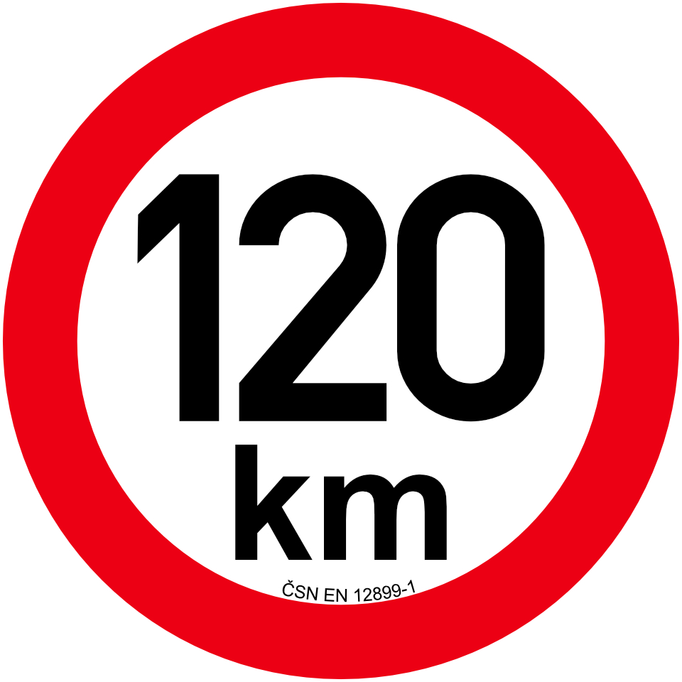 Omezení rychlosti 120 km retroreflexní pr. 200 mm