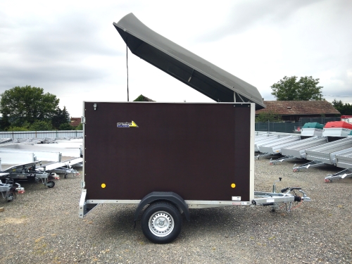 Přívěs Agados VZ-27 1300 kg - B1 O + dvoukřídlé dveře, laminátové víko (4)