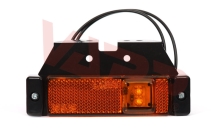 Svítilna boční obrysová LED WAS W45/220Z, 12-24V, s odrazkou, na držáku (1)