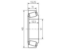 Ložisko kuželíkové 30203 (40x17/h13,25) SKF (3)