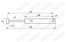 Tlumič nájezdové brzdy BPW PAV/SR 1,3 MX-1 (1)
