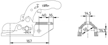 Tažná spojka KNOTT K35-A, 3500 kg, 50 mm, H14V14 (3)